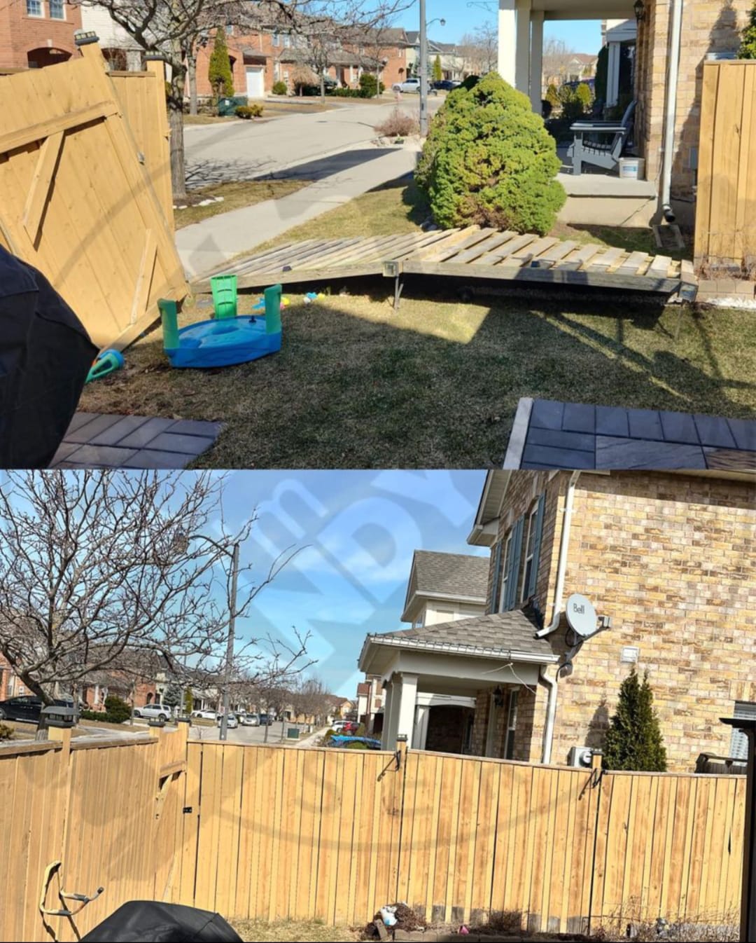 We have fixed the Backyard fence for our client as per their requirement.